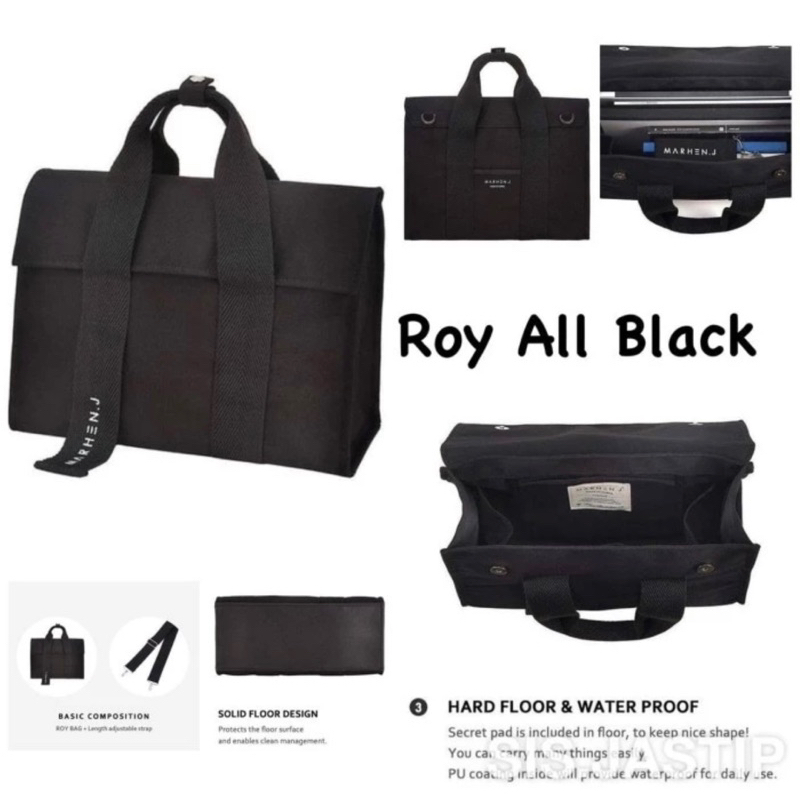 PRELOVED MARHEN J ROY BLACK - ALL BLACK ORIGINAL 100%