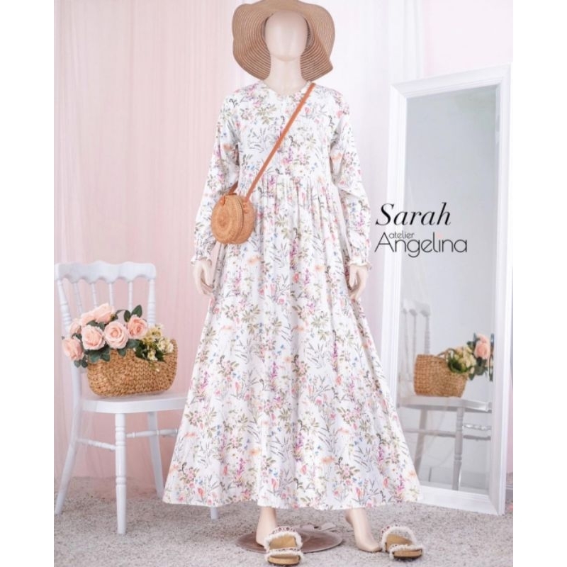 Sarah Dress Wildflower white Atelier Angelina