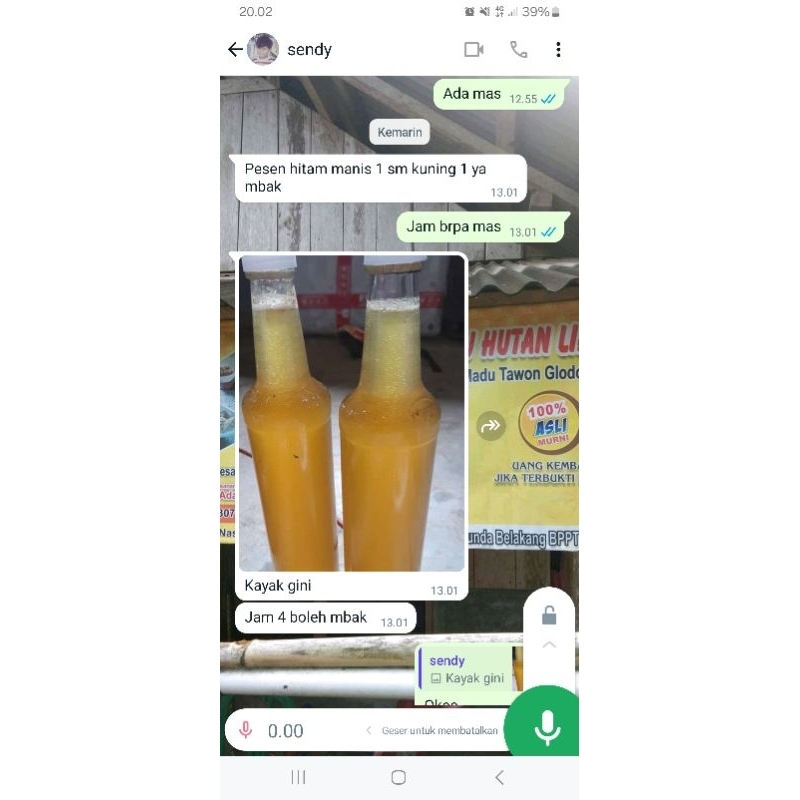 

Madu kuning manis asli murni