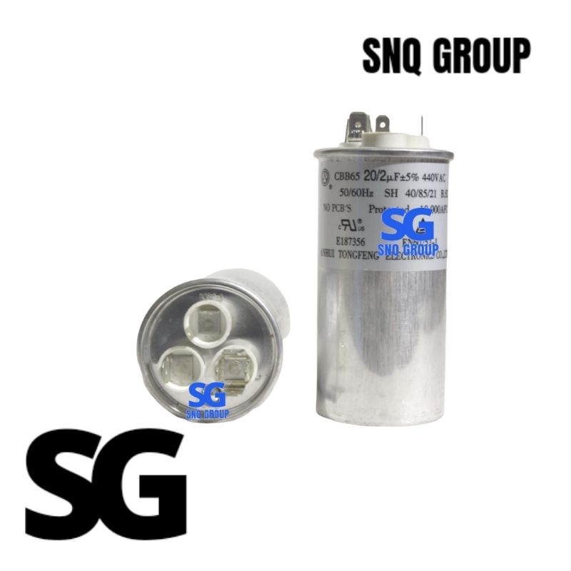 Capasitor AC original CBB65 20/2 uf 440 VAC 50/60hz Anhui Tongfeng - Kapasitor original ANHUI TONGFE