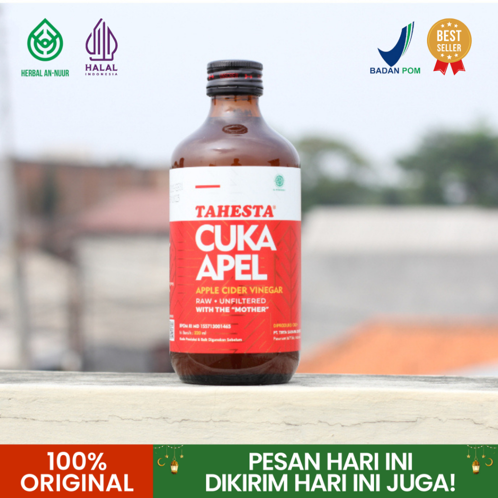 

Cuka Apel Organik With The Mother 330ml Apple Cider Vinegar Minuman Diet, Kesehatan, kecantikan