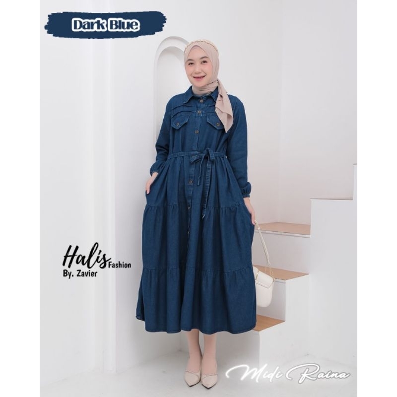 Midi Dress Jeans RAINA org by Hatice