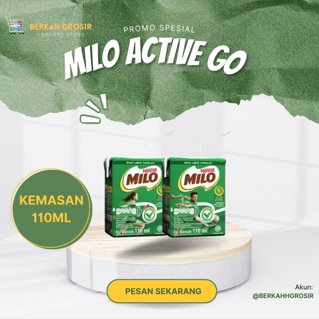 

MILO ACTIVE GO COKLAT 110ML PER 4PCS