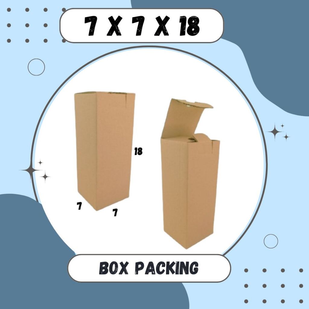 

Dus Packing 7x7x18 A0 Kardus Madu Kotak Kemasan Box Souvenir Karton Botol Sparepart
