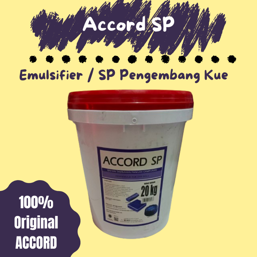 

Acord SP Accord SP Pengembang kue Emulsisifier SP 100 gram 250 gram 500 gram