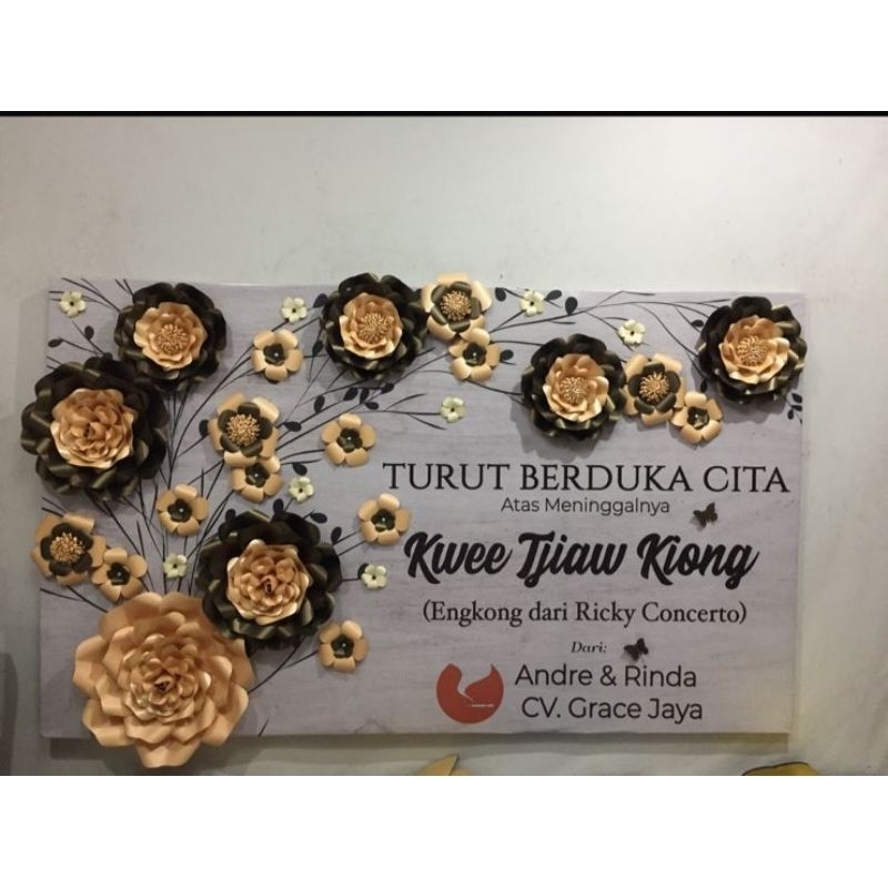 paper flower bunga papan(hanya bunga)
