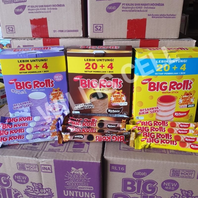 

Nabati Big Rolls Promo 20 Bonus 4 biji 14 gr