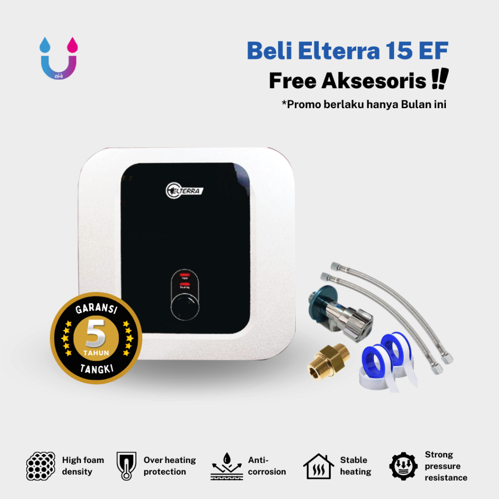 mesin air panas Kamar Mandi Pemanas Air Kamar Mandi Handal Elterra EF 15 Liter