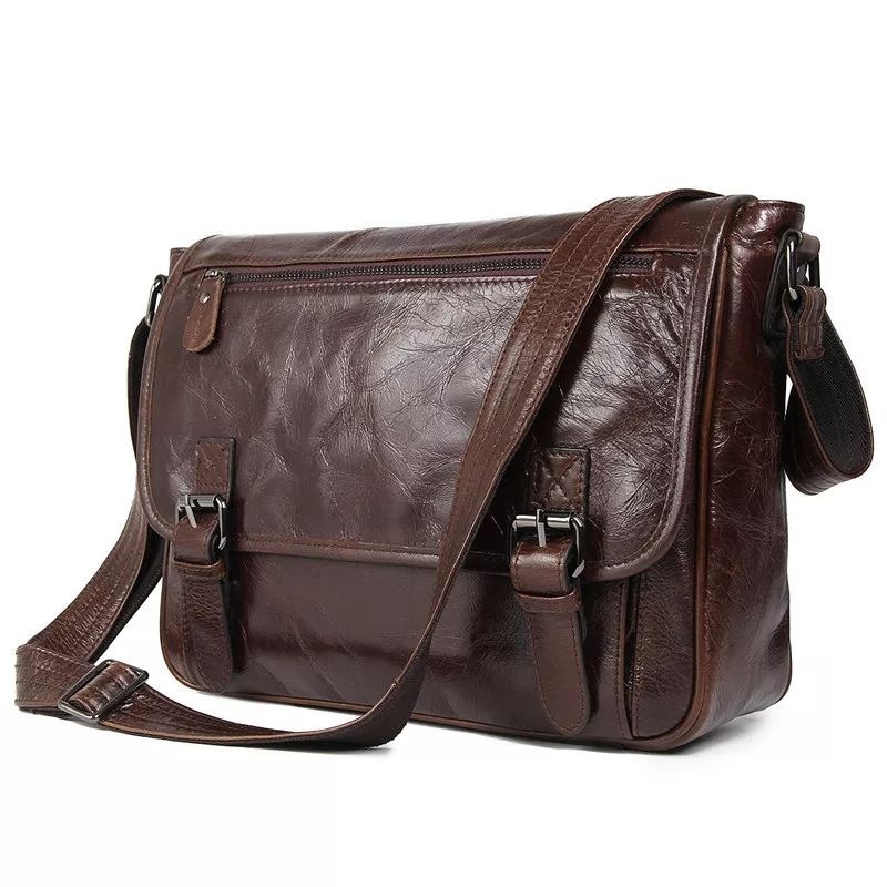 Tas Selempang Laptop 15 Inch - Tas Pria Kulit Asli Tas Laptop