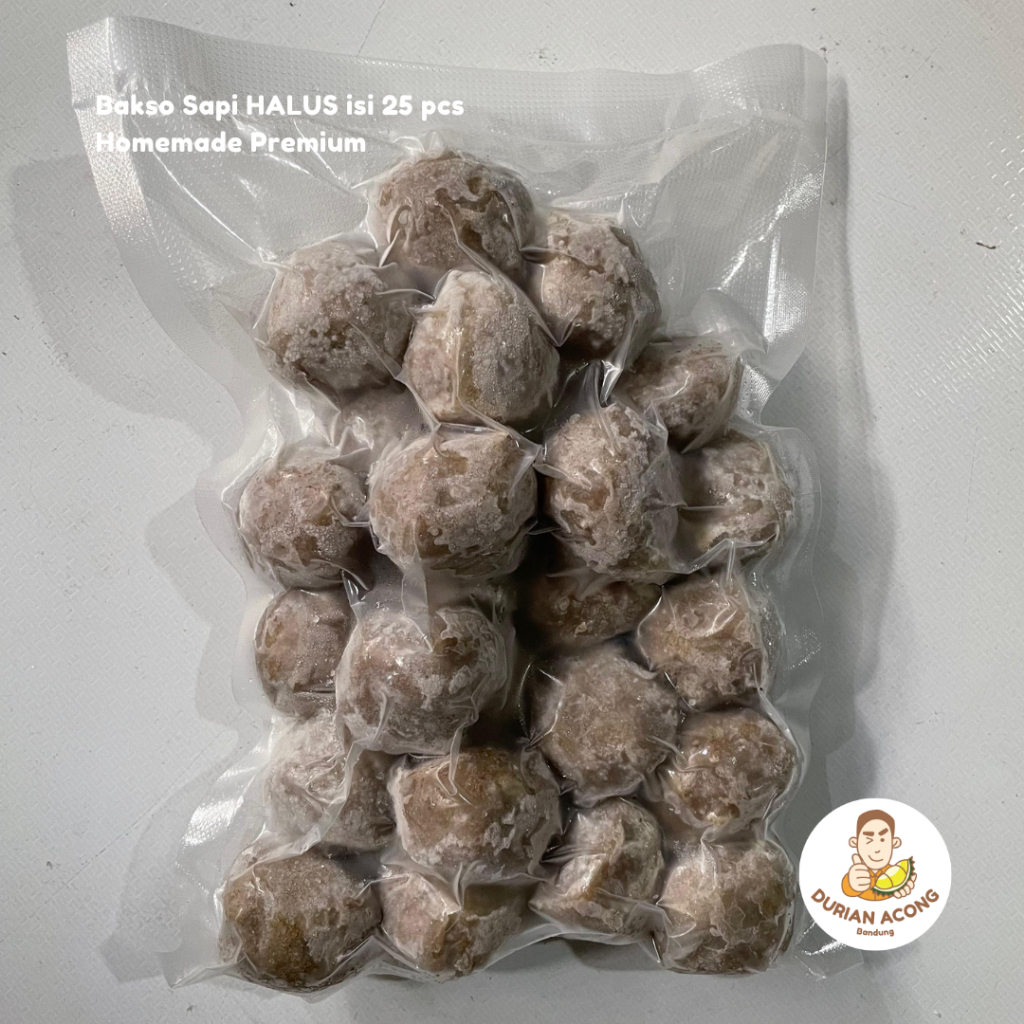 

Baso Sapi HALUS isi 25pcs Homemade Premium Frozen - Bakso Sapi - Halal