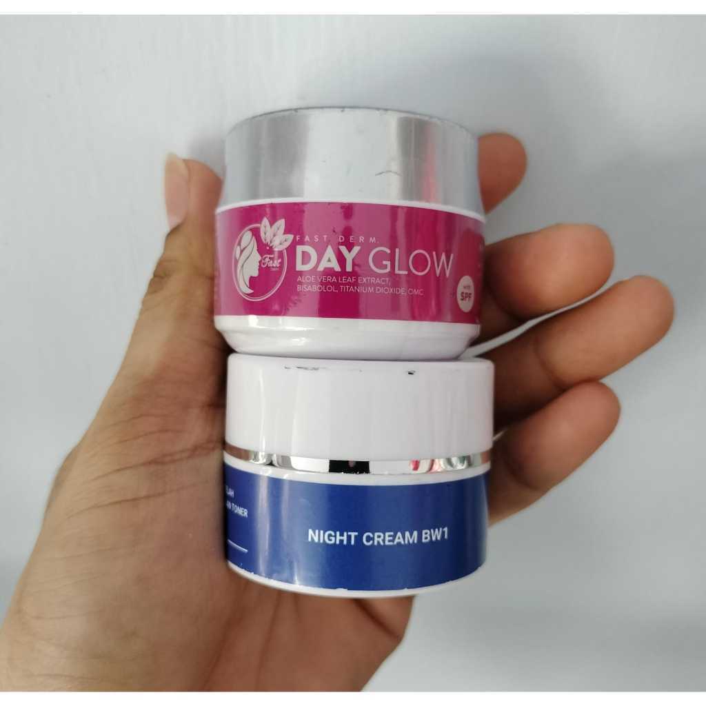 Paket Hemat Day Glow & Night BW1 Fast Derm Cream Siang Dan Malam