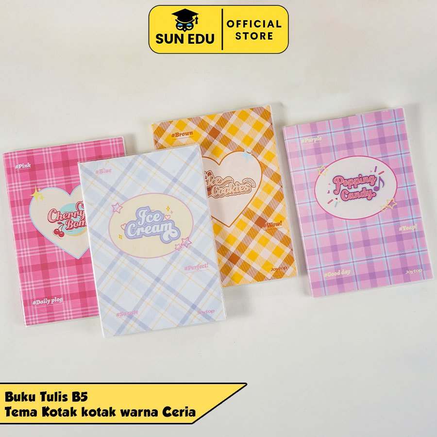 

Notebook B5 motif/ Buku tulis B5 motif warna garis kotak