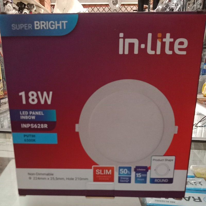 lampu down lite panel inlite 18w12w9w6w inbow inlite lampu panel inlite down lite inlite