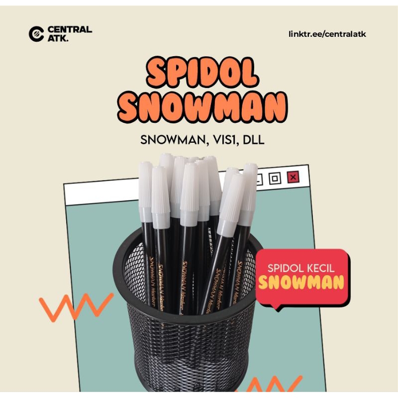 

Spidol snowman marker japan, kecil isi 12 pcs