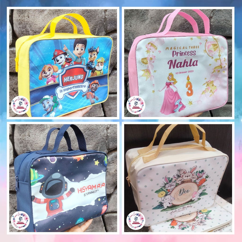 

2A BAG PREMIUM CUSTOM Tas Souvenir Ultah/Ulang Tahun/Happy Birthday/Party/Pesta/Anak Cewek Cowok/Tema Paw Patrol Terbaru