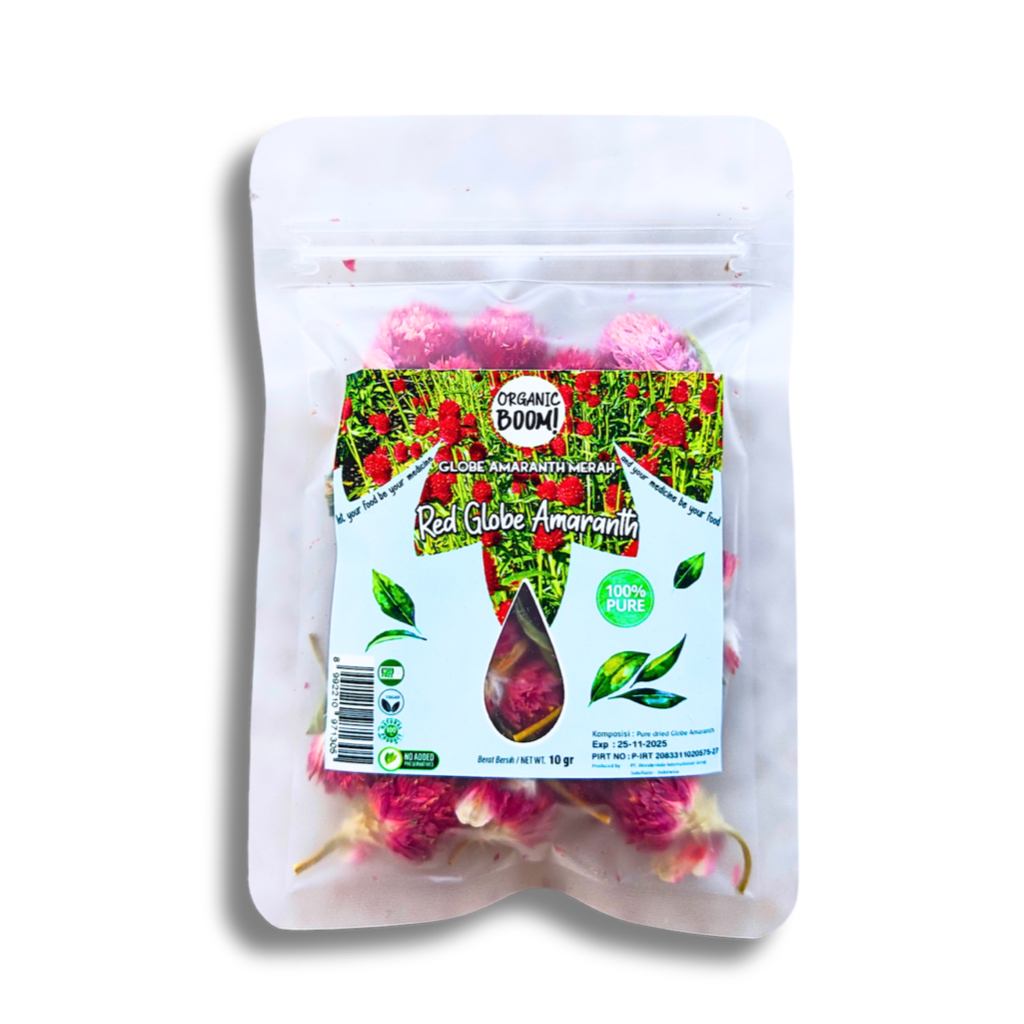 

Organic Boom! - Red Globe Amaranth Flower Dried 10g