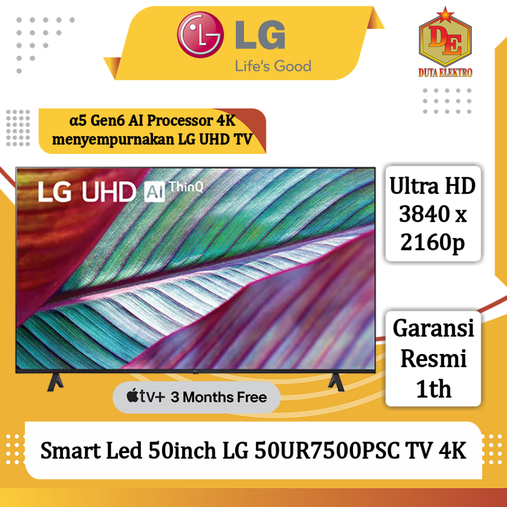 Smart Led 50inch LG 50UR7500PSC TV 4K