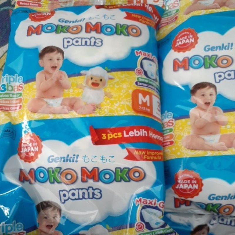 Pampers Moko-moko / pampers ukuran L / pampers ukuran M / pampers isi 3 / pampers murah / pampers pr