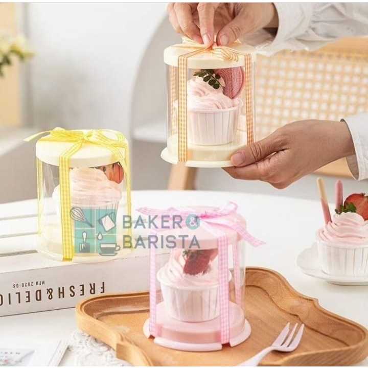 Mika Mini Round Cupcake / Box Mini Cake Cupcake /Dus Cupcake / Kotak Kue mini /Box Gift Mini