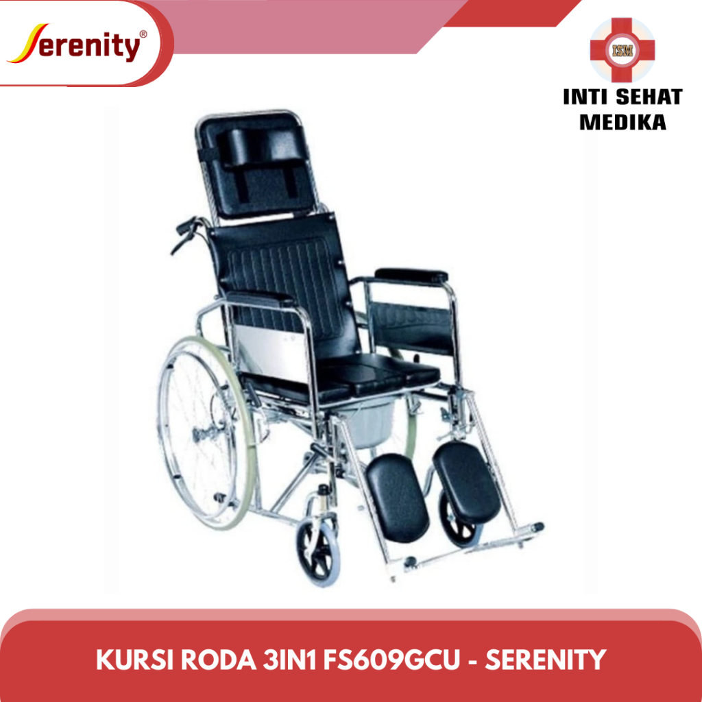 Kursi Roda 3in1 FS609GCU Serenity / Kursi BAB Tidur Kursi Roda - SERENITY