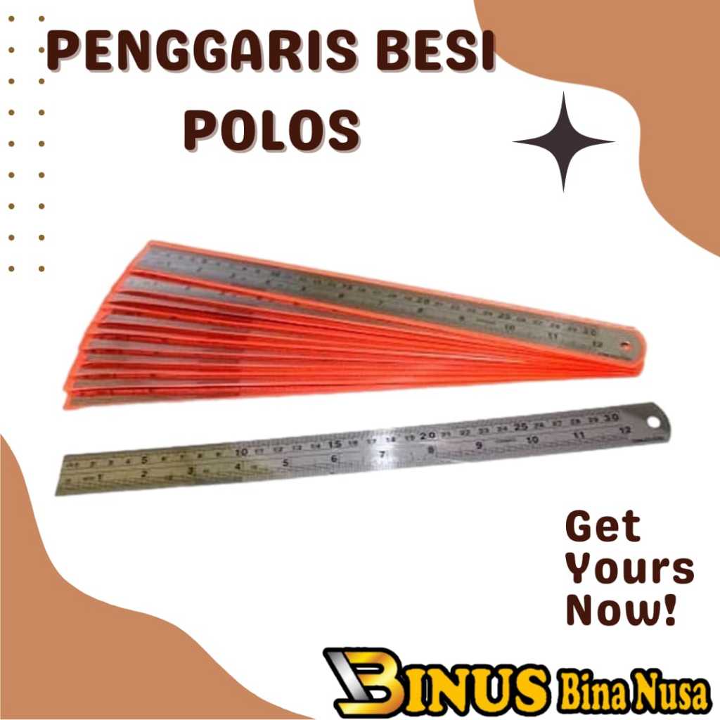 

PENGGARIS BESI POLOS 30CM STAINLESS