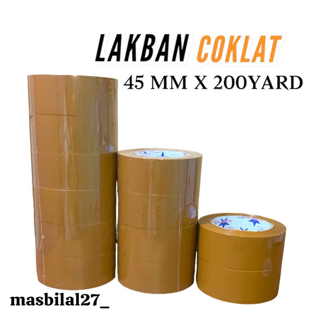 

LAKBAN COKLAT SEVENSTAR 45MM X 200YARD