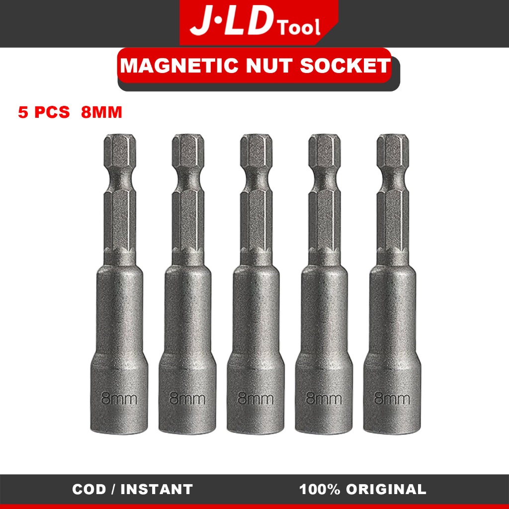 JLD Mata kunci shock Mata Roofing Magnetic Hex  Power Nut Baut Ruping Baja Ringan  Konektor Mesin Bo