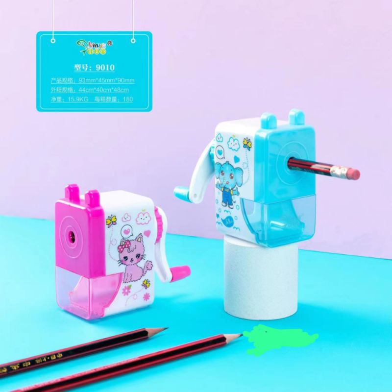 

Rautan meja pink-biru/Serutan meja/Rautan pensil