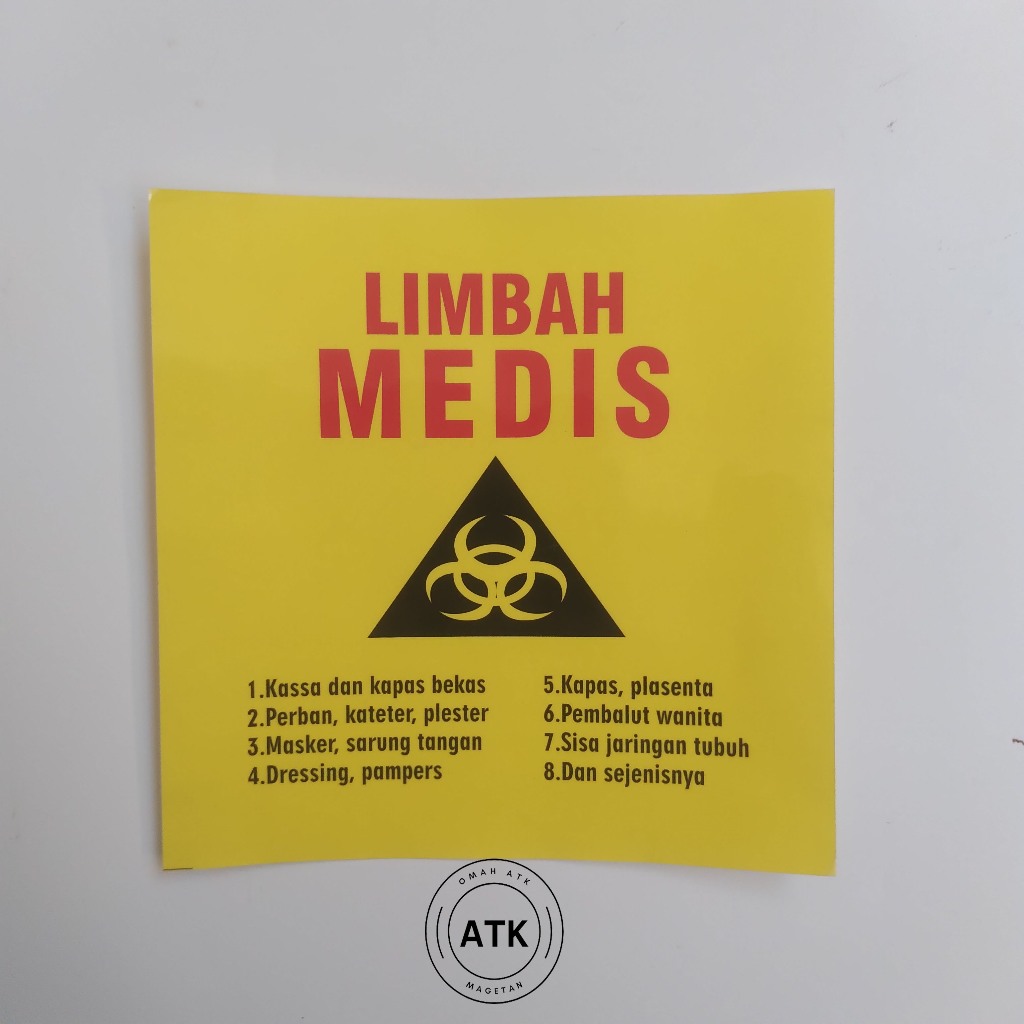 

Stiker Limbah Medis - Label Limbah Medis - Stiker Sampah