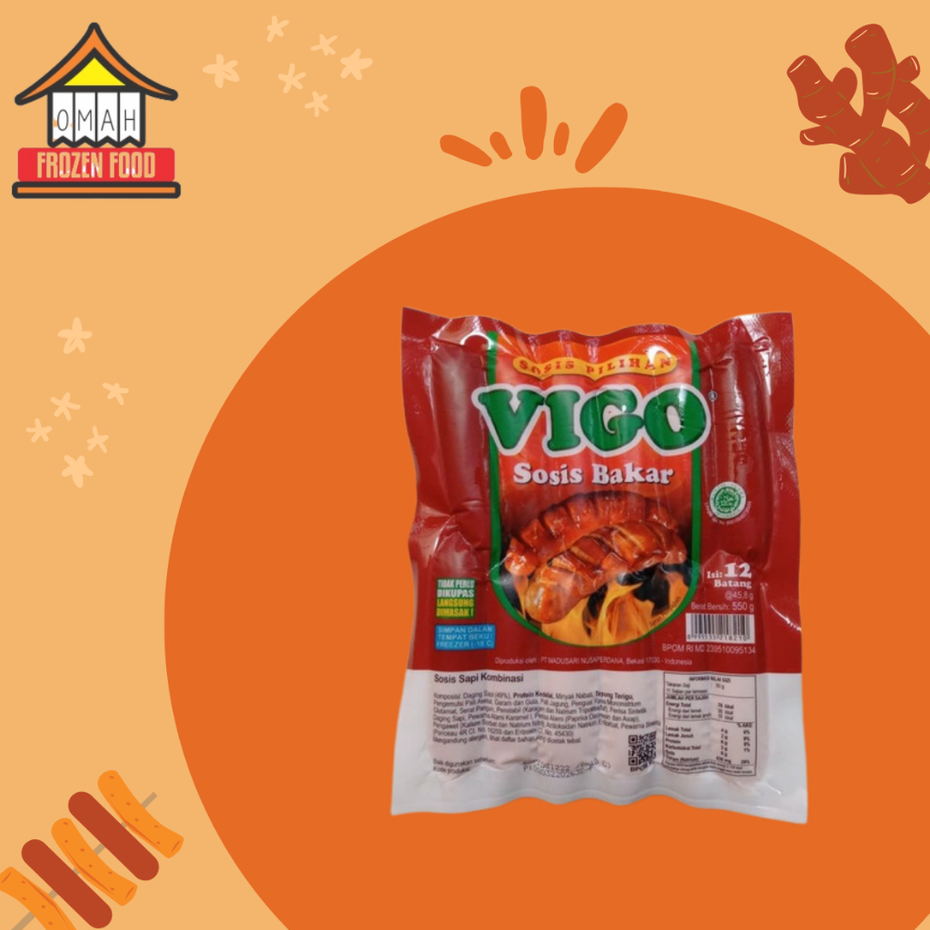 

Vigo Sosis Sapi Bakar Sosis Bratwurst isi 12 (NON COD DAN REGULER DILUAR KOTA SOLO)