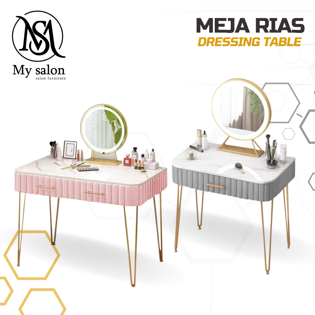 Meja Rias Mee Do Lampu Cermin Dressing Table