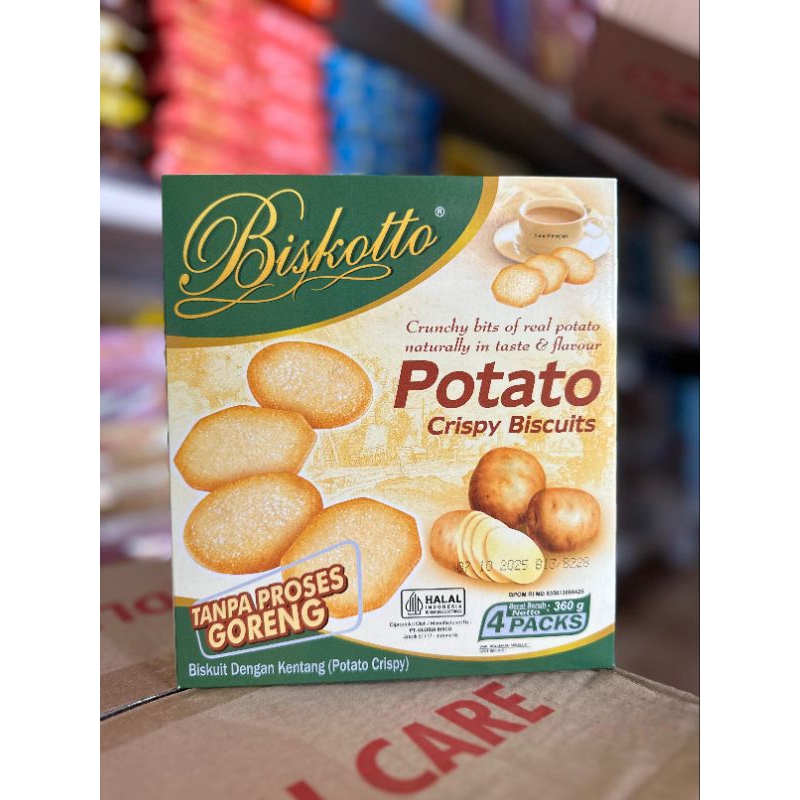 

[BISKOTTO] Potato Crispy Biscuits 320 Gram (1 Dus isi 12 Box)
