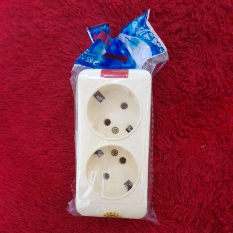 stop kontak 2 lubang/terminal 2 lubang