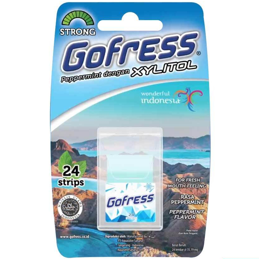 

GO FRESS Refreshing Oral Care Strips 24 Peppermint