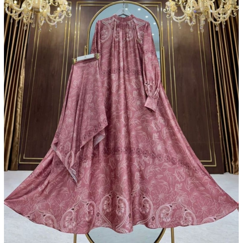 gamis silk elegan shellasaukia