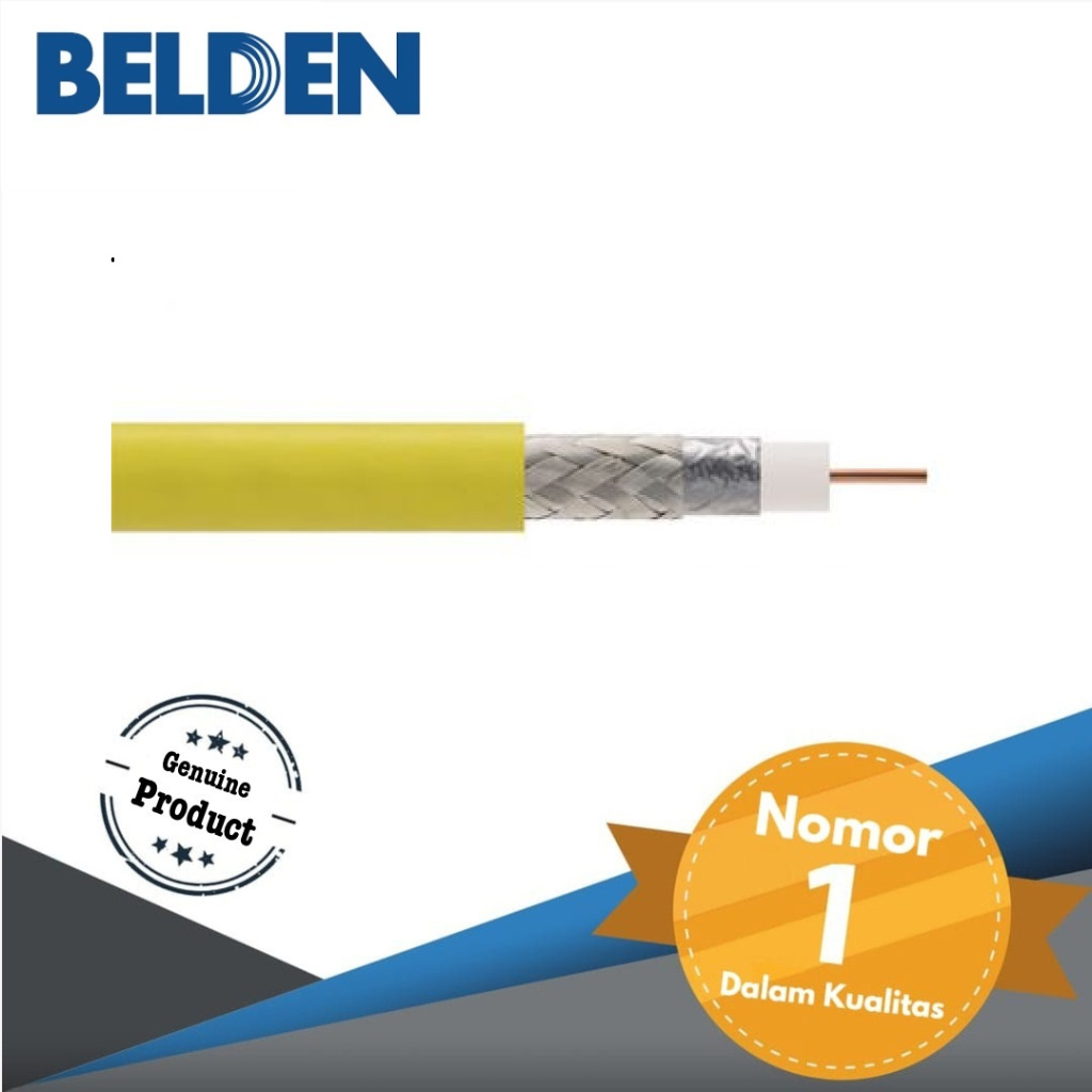 Coaxial Cable RG6 18 AWG Belden 1694a  Original 305M - Kuning