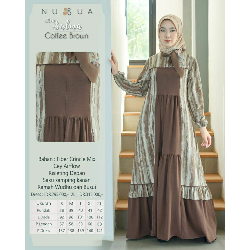 Nubua New Salma Dress Motif Terbaru Gamis Cantik