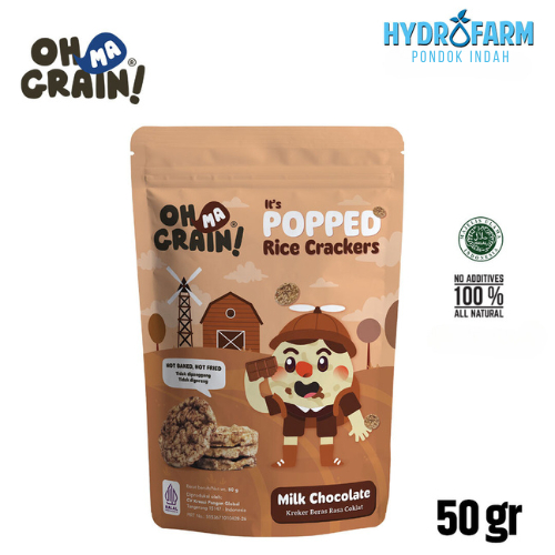 

Oh Ma Grain! - Popped Rice Crackers / Keripik Beras (Milk Chocolate)
