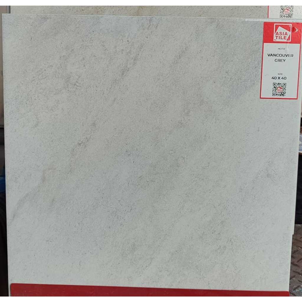 KERAMIK LANTAI GLOSSY ASIATILE 40X40 VANCOUVER GREY KW A