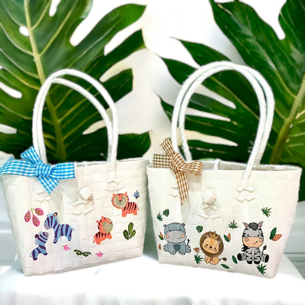 

Tas anyaman plastik decoupage tas ulang tahun birthday hampers