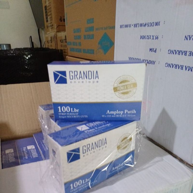 

Amplop grandia 100lbr putih 95x152mm