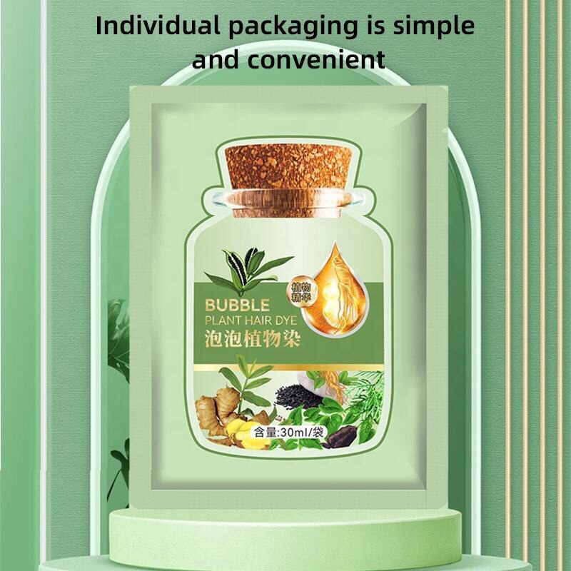 Shamphoo Sachet Pewarna Rambut Alami Tanaman Gingseng Tanpa Amonia 30ml