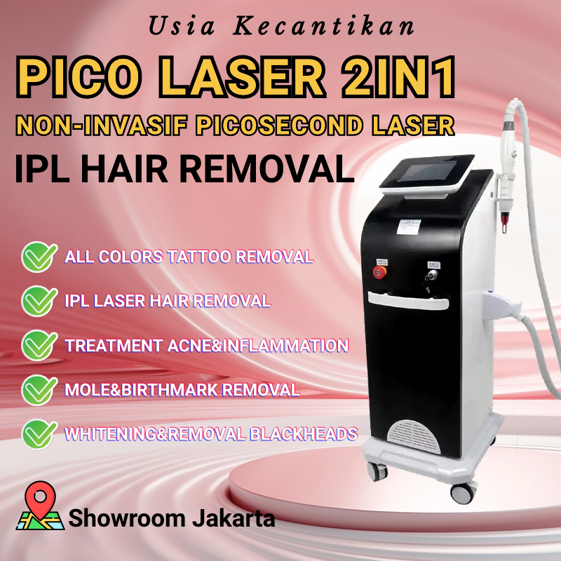 Pico laser 2in1 non-invasif picosecond Laser ipl hair removal alat klinik kecantikan  bekas luka rem
