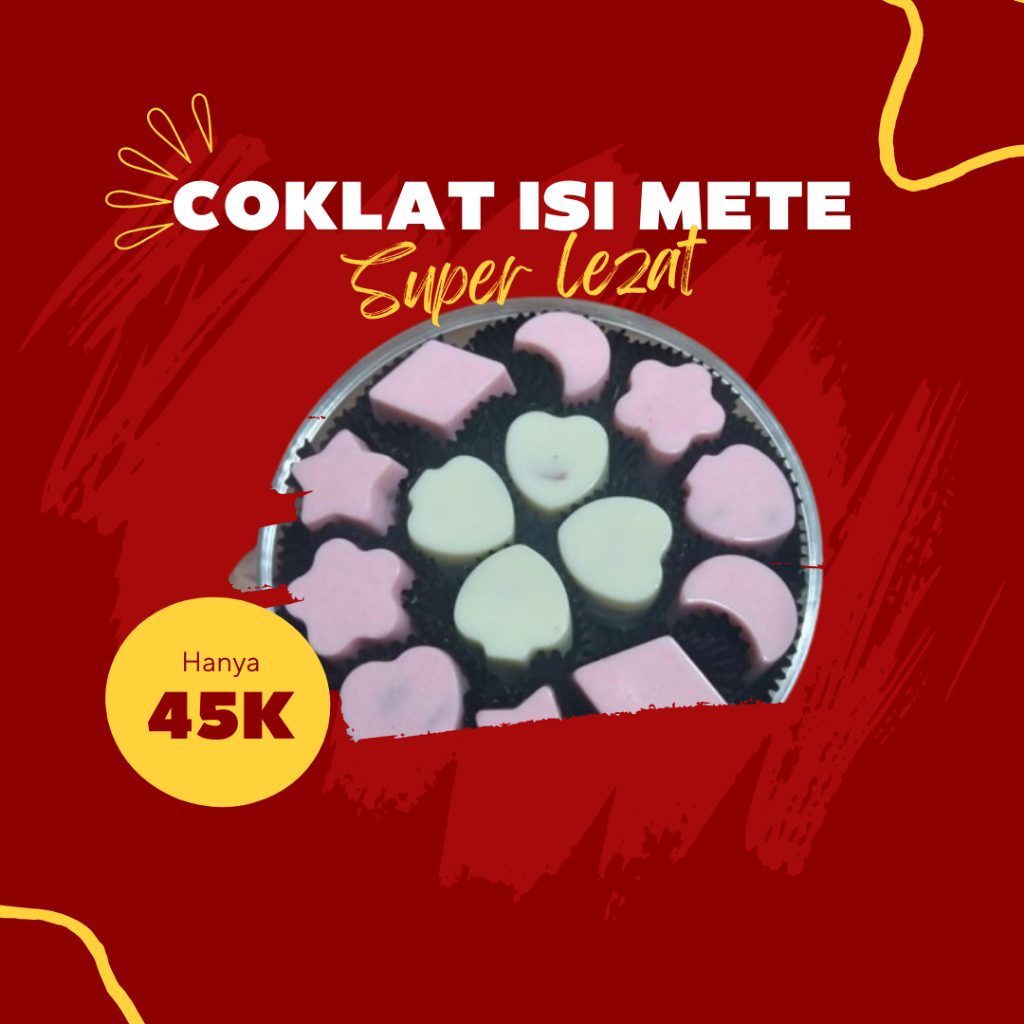 

Coklat Isi Mete - Pink Putih (500gr)