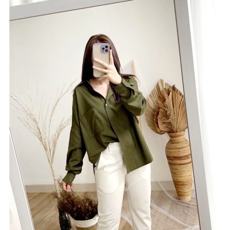 BAJU ATASAN KEMEJA WANITA - GRATIS ONGKIR COD - etina fashion PONTIANAK - GOLDY