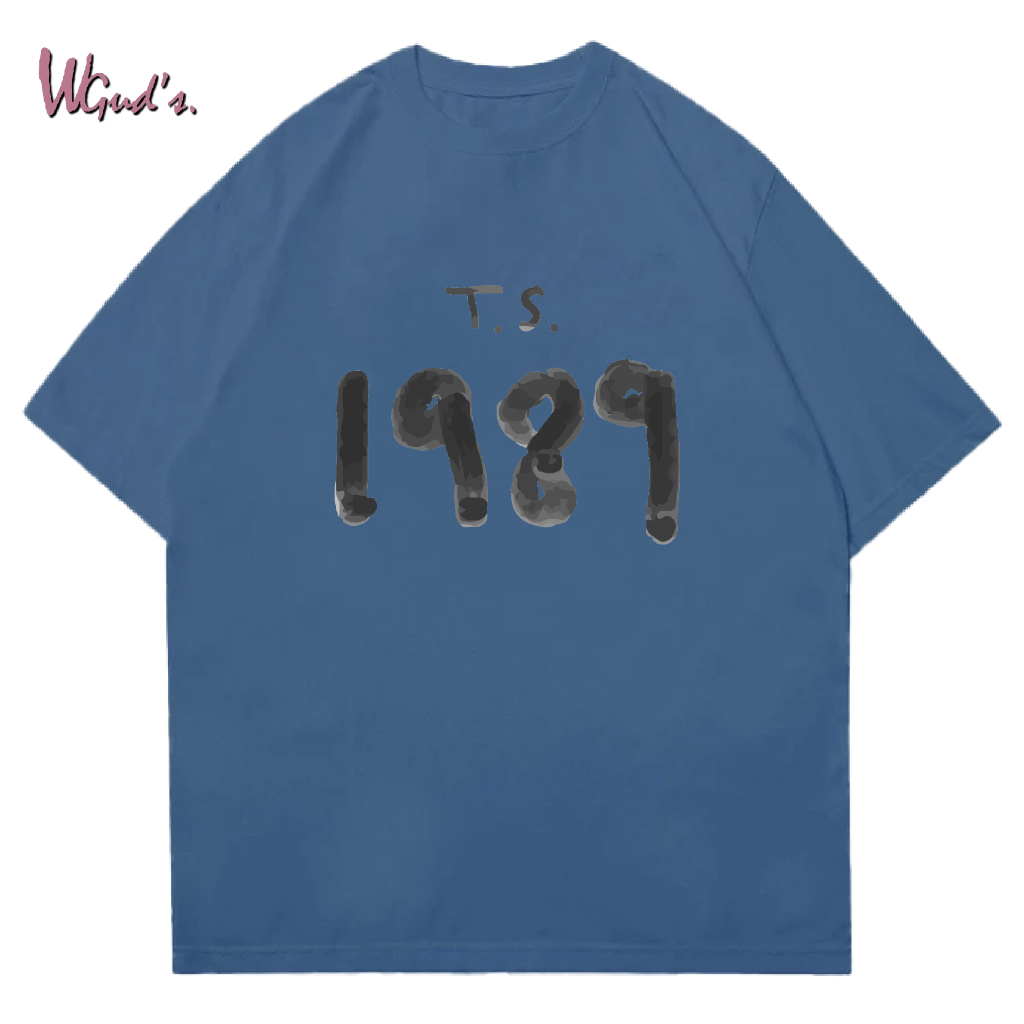 WGUD'S Cotton Combed 30S T-shirt T.S. 1989 [sablon DTF] Unisex Pria & Wanita *PREMIUM QUALITY*-STEEL BLUE