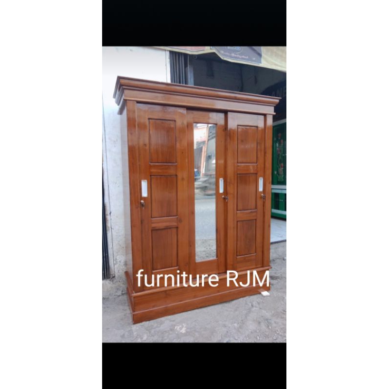 lemari pintu3 sleding pintu geser lemari pakaian kayu jati lemari baju