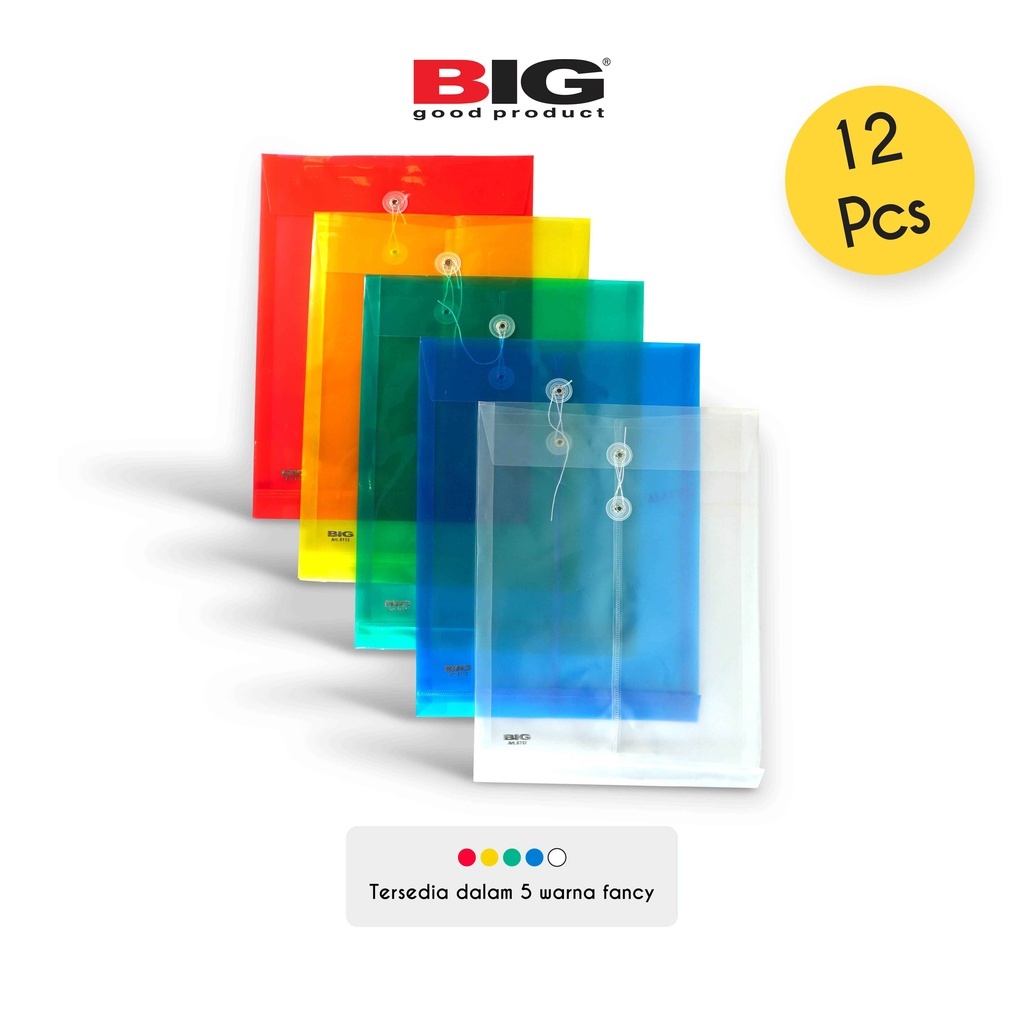 

12 Pcs BIG Map Tali F4 Folio Plastik Transparan Punggung MF-8112 1lusin