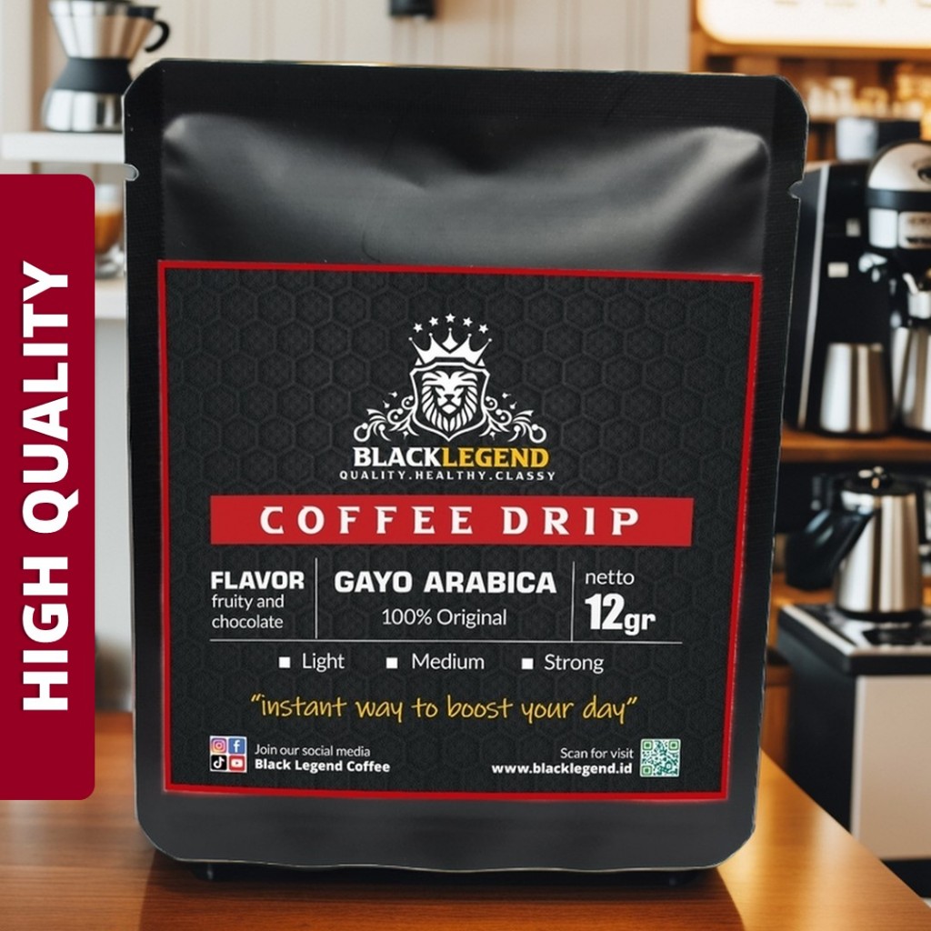 

[NEW] Black Legend Coffee - Kopi Arabika Gayo Specialty - Coffee Drip 12gr
