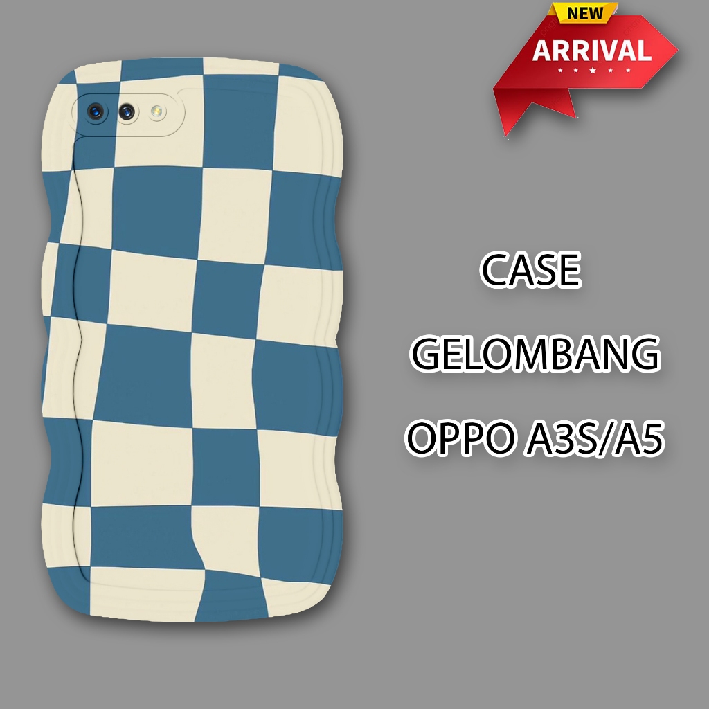 Softcase Gelombang Oppo A3s - Casing Hp - Gelombang Oppo A5 - External.Acc - Motif Catur - Fashion C